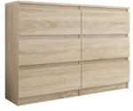  Komód 6 Fiókos 120 cm R120 Sonoma