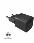FIXED Mini USB-C Hálózati töltő Adapter 25W - Fekete (FIXC25M-C-BK) (FIXC25M-C-BK)