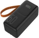 Tracer Vouge-5, 20W, 50000 mAh, 1x USB Type-C, 4 x USB Type-A, Vezetékes, Fekete, Hordozható powerbank