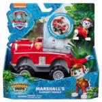 Spin Master Masinuta cu figurina Paw Patrol - Masina elefant a lui Marshall, Jungle Pups (778988490600) Figurina