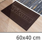  Szennyfogó szőnyeg (60x40 cm) barna színű lábtörlő, Welcome felirattal (Welcome doormat 60x40 brown)