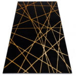 My carpet company kft My Carpet Company Modern Gloss 406C 86 Elegáns, Glamour, Art Deco, Geometriai Fekete/Arany 140x190 cm Szőnyeg