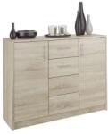  Modern U1 Komód 4 Fiókos, 2 Ajtós, Sonoma