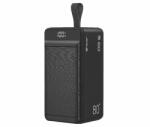 Tracer Vouge-8, 80, 000 mAh, 7 portos, Quick Charge 3.0, USB/Lightning, Fekete, Hordozható akkumulátor