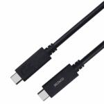 Deltaco USB-C apa - USB-C apa Adat- és töltőkábel 0.8m - Fekete (USBC-4008M) (USBC-4008M)