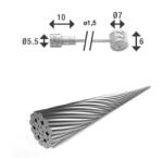 XLC BR-X86 MTB-ROAD galvanizált fékbowden-szál 2250 x 1, 5 mm, két véggel