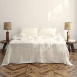 MAJOLI by Bahar Tekstil® Cuvertura gofrata din bumbac 100% 240x260 cm, Optimus Natural Crem