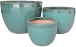 House Nordic Burnley edények, mázas kerámia, zöld 3 db (9001153) - platinashop