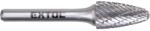 Extol keményfém turbómaró (rotormaró), íves, kerek orrú, átmérő 12×25mm/szár 6mm, keresztfogazás (8703755)