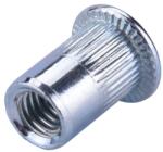 Fortum szegecsanya klt. 30 db, M6, POP-NUT, horganyzott acél, kerek, nyitott, lapos peremű, rovátkolt FORTUM (4770686)