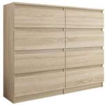  Komód 8 Fiókos 120 cm R120-S8 Sonoma