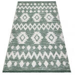 My carpet company kft My Carpet Company Fonott Sizal Eko Boho Moroc Etno Cikcakk 22319 Rojt Két Szintű Gyapjú Zöld/Krém, Újrahasznosított 117x170 cm Szőnyeg