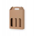  Boros Karton Ajándékdoboz 3 Palack Szürke Barna 262X91X415 mm