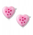 Sentiell Ezüst fülbevaló pr. 925 Zománcozott Szív (G0077)