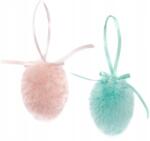 DpCraft Szőrmés Medál Húsvéti Pasztell Tojás 6cm 2db Craft DPWL-042 (DPWL-043)