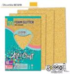 PLUS LINE Glitteres dekorgumi - A4-es, 10 db-os, arany (SC1219)
