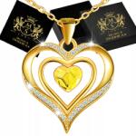Mennica Świdnicka Nyaklánc Arany Ezüst 925 Szív Aranyozott Medál Ajándék Strassz