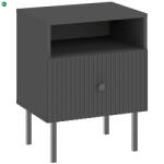 INTERMEBLE Éjjeliszekrény Fekete Szíben. VIENA