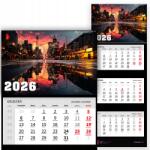  Háromrészes Naptár 2026 Fali Irodai Ajándék Dekoratív Divatos Stílus (KALENDARZ MODNY TRÓJDZIELNY BIUROWY 2026 STYL)