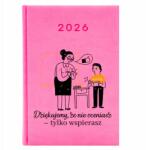 FunnyCase Naptár A5 2026 Rózsaszín Pedagógusnapra Köszönjük, hogy nem értékeled (Kalendarz Różowy Dziękujemy, Że Nie Oceniasz)