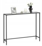 Songmics Keskeny fekete stabil konzol előszobába acélból és edzett üvegből (LGT132B01)