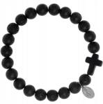  Gumis Karkötő Természetes Kő Láva Kereszt Anya Isteni Ezüst 925