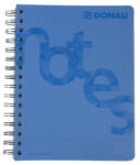 Donau Spirálfüzet A/5 140 lap PP borító kék Donau kockás