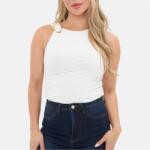 I Saw It First Hardwear Trim Top - Cream