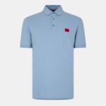 Hugo Блуза с яка Hugo Mens HUGO Deruso Short Sleeve Polo Shirt with Logo Detail and Ribbed Collar - Premium Cotton - Open Blue 483
