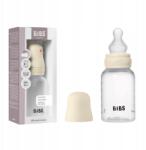 BIBS BPA-mentes, műanyag, hasfájás elleni cumisüveg Bibs 150 ml, szilikon cumival, Ivory (elefántcsont) (50161216)