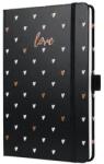 Sigel Naptár, A5, heti, 2026, kemény borító, SIGEL "Jolie", Dark love (J6335) - nyomtassingyen