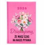 FunnyCase Naptár A5 2026 Rózsaszín Tervező Pedagógusnapi Határidőnapló Köszönjük! (Kalendarz Różowy Dziękujemy!)