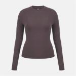 Slazenger Тениска Slazenger Women's Slaz Ess Cotton Slim Fit Long Sleeve T-Shirt - Chocolate