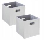 Relaxdays Tároló kosár Tárolódoboz fehér 2 db RelaxDays (10047021)