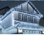 ProGarden 15, 6 m-es 480 LED-es jégcsap fényfüzér, hybrid tölthető-napelemes, hideg fehér, 8 világítási mód, időzíthető, távvezérlős (AEX100060)