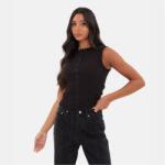 I Saw It First Rib Button Top - Black