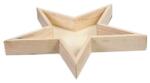  Fa tál 35x35x3, 5cm csillag alakú, natúr