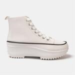 Firetrap Дамски високи кецове Firetrap Platform Hi top Ladies Trainers - White