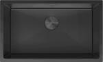 Mexen Trixo, 1 medencés rozsdamentes mosogató 750 x 440 mm, fekete, méhsejtmintás, 6415751000-70HC (6415751000-70HC)