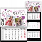  Falinaptár 2026 Háromrészes Szeretett Nagymama Nagymama Ajándék Minták (Kalendarz Ścienny KOCHANA BABCIA)