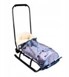 Skyline Alumínium szánkó háttámlával toló gyerek hálózsák Led Ajándék tél (SD0001)