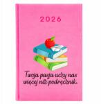 FunnyCase Naptár Rózsaszín A5 2026 Pedagógusnapi Ajándék A Szenvedélyed- Tanít minket (Kalendarz Różowy Twoja Pasja- Uczy Nas)