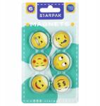 Starpak Hűtőmágnes Smiley Szmájli 6 Db 3 CM Starpak