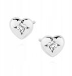 Sentiell Ezüst fülbevaló pr. 925 Szív fehér cirkóniával (Z1501E)