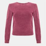 I Saw It First Фланелка с дълъг ръкав I Saw It First Washed Ribbed Long Sleeve Top - Burgundy