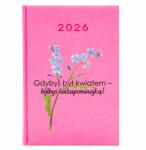 FunnyCase Naptár A5 2026 Rózsaszín Tervező Ajándék Pedagógusnap Nefelejcs (Kalendarz Różowy Niezapominajka)