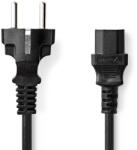 Nedis CEGL10030BK30 tápkábel Fekete 3 M F típusú hálózati csatlakozó IEC 320 (CEGL10030BK30)