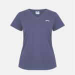 Slazenger Дамска тениска Slazenger Ladies V Neck Tee Shirt - Charcoal