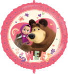 Mása és a medve Sweet Heart fólia lufi 46 cm - lord