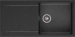 AXIS KITCHEN CASCADA 100 gránit mosogató, szifonnal, fekete-szemcsés, beépíthető (AX-1800)